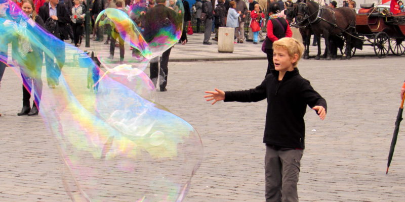 Henry with Bubbles in Prague