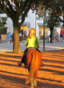 Bianca horseback